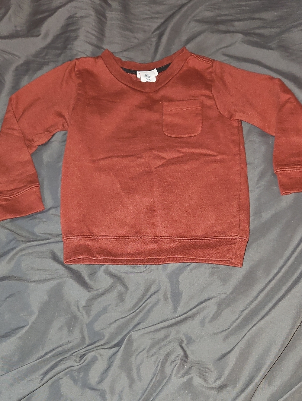 Kids Rust Long-Sleeve Crewneck Pocket Top - Tommy Bahama